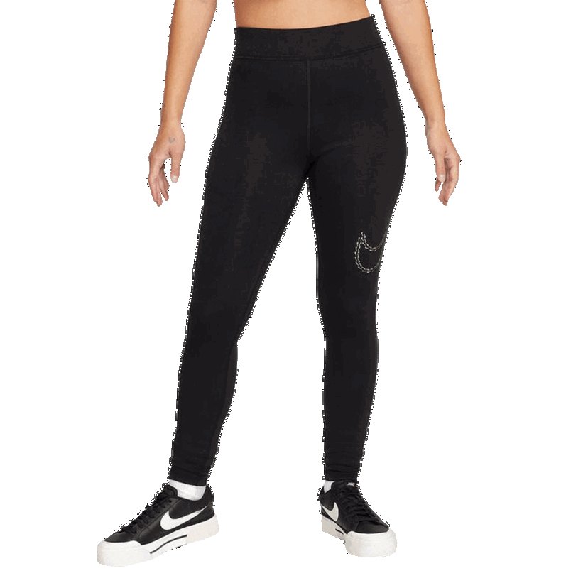 Legíny Nike Sportswear Premium Essential Leggings with Textured Swoosh Čierna | FB8766-010