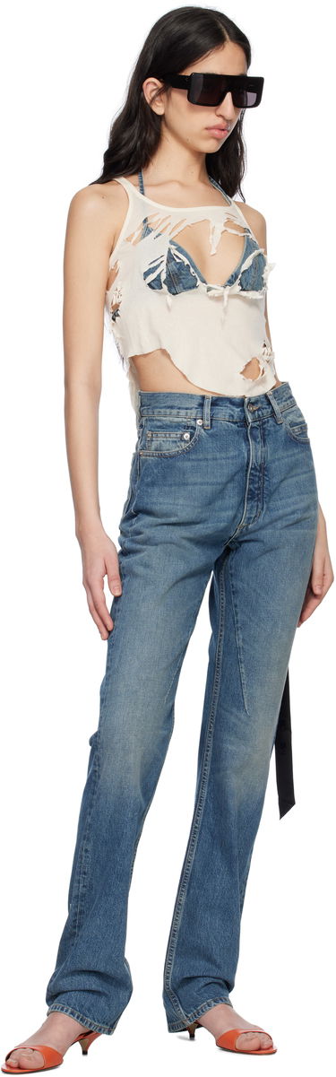 Džínsy Rick Owens Rick Owens DRKSHDW Hollywood Granbury Jeans Modrá | DS01E3315 DWB, 3