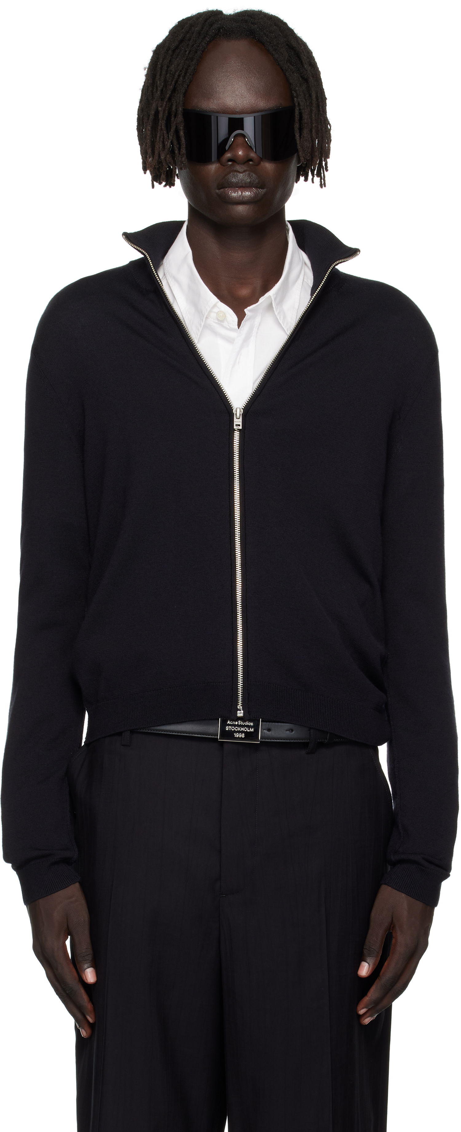 Sveter Acne Studios Zip Up Cardigan Čierna | B60365-, 0