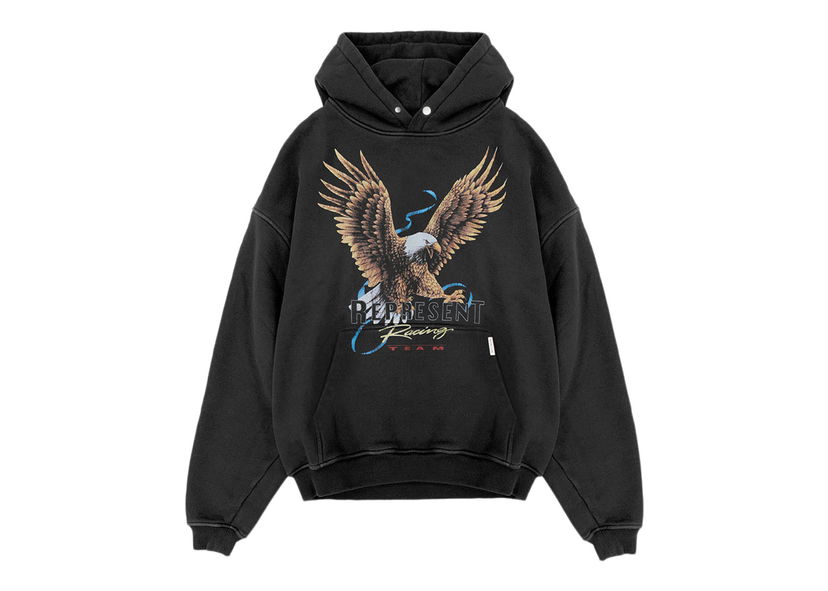 Mikina Represent Clo Represent Racing Team Eagle Hoodie Vintage Black Čierna | M04223-03