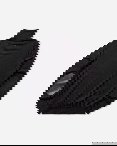 Sveter Maison Margiela Elbow Patch Turtleneck Sweater Čierna | SH0HA0006 900, 2