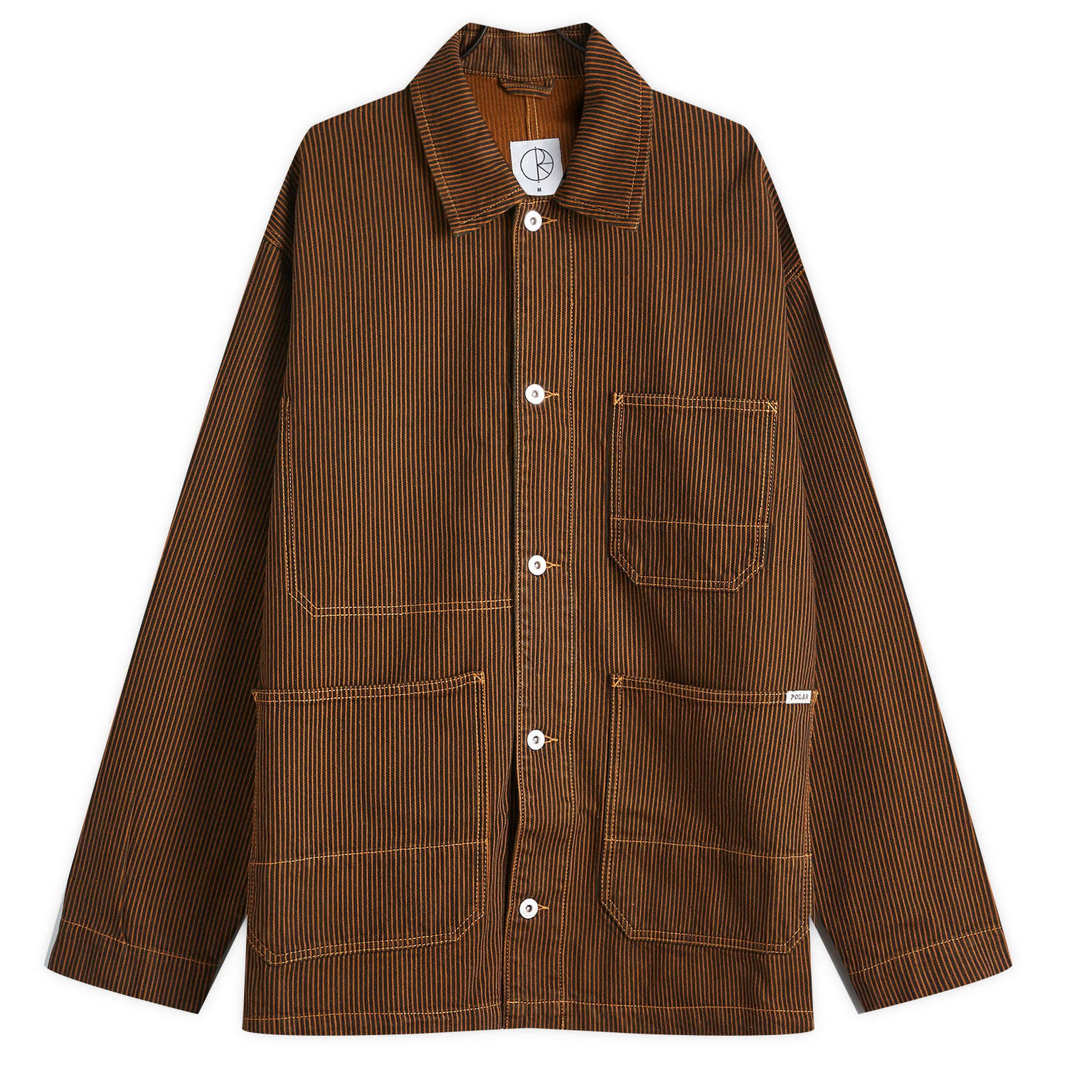 Košeľa Polar Skate Co. Hickory Stripe Ezra Jacket Hnedá | PSC-W24-5, 0