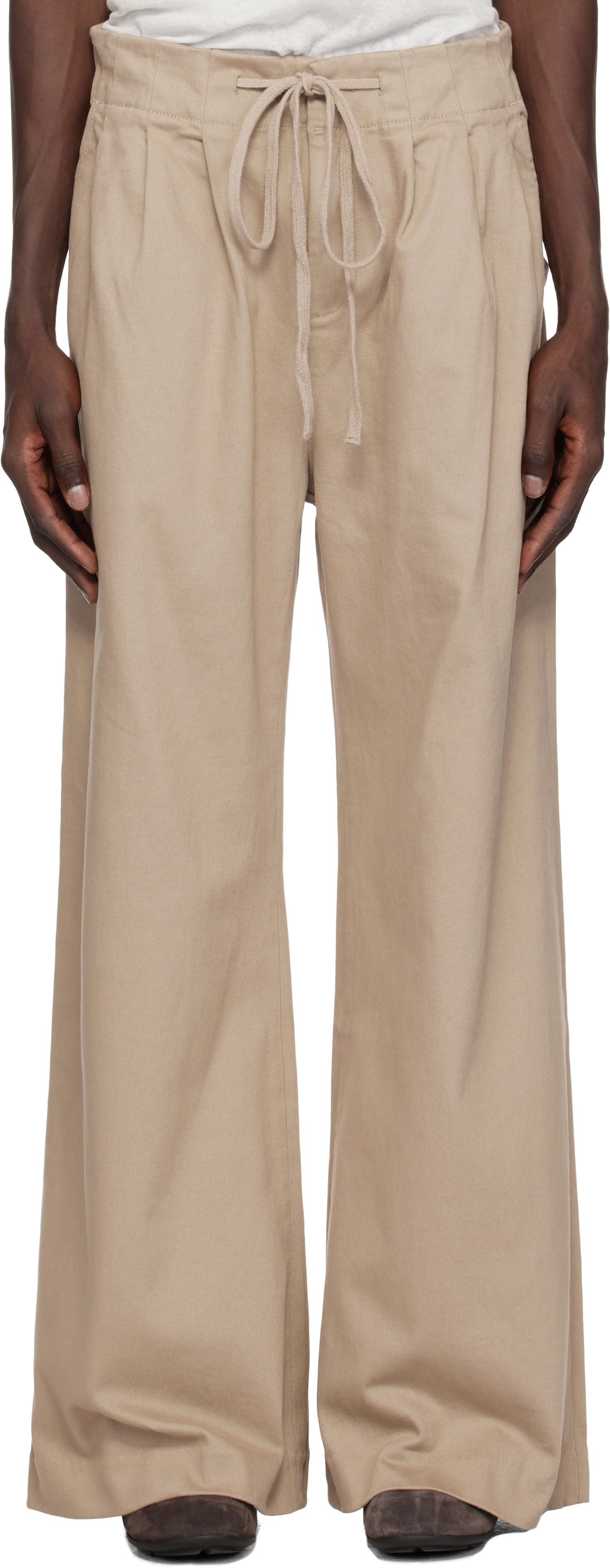 Nohavice Entire Studios Entire Studios Cinch Trousers Béžová | ES2546TA, 0