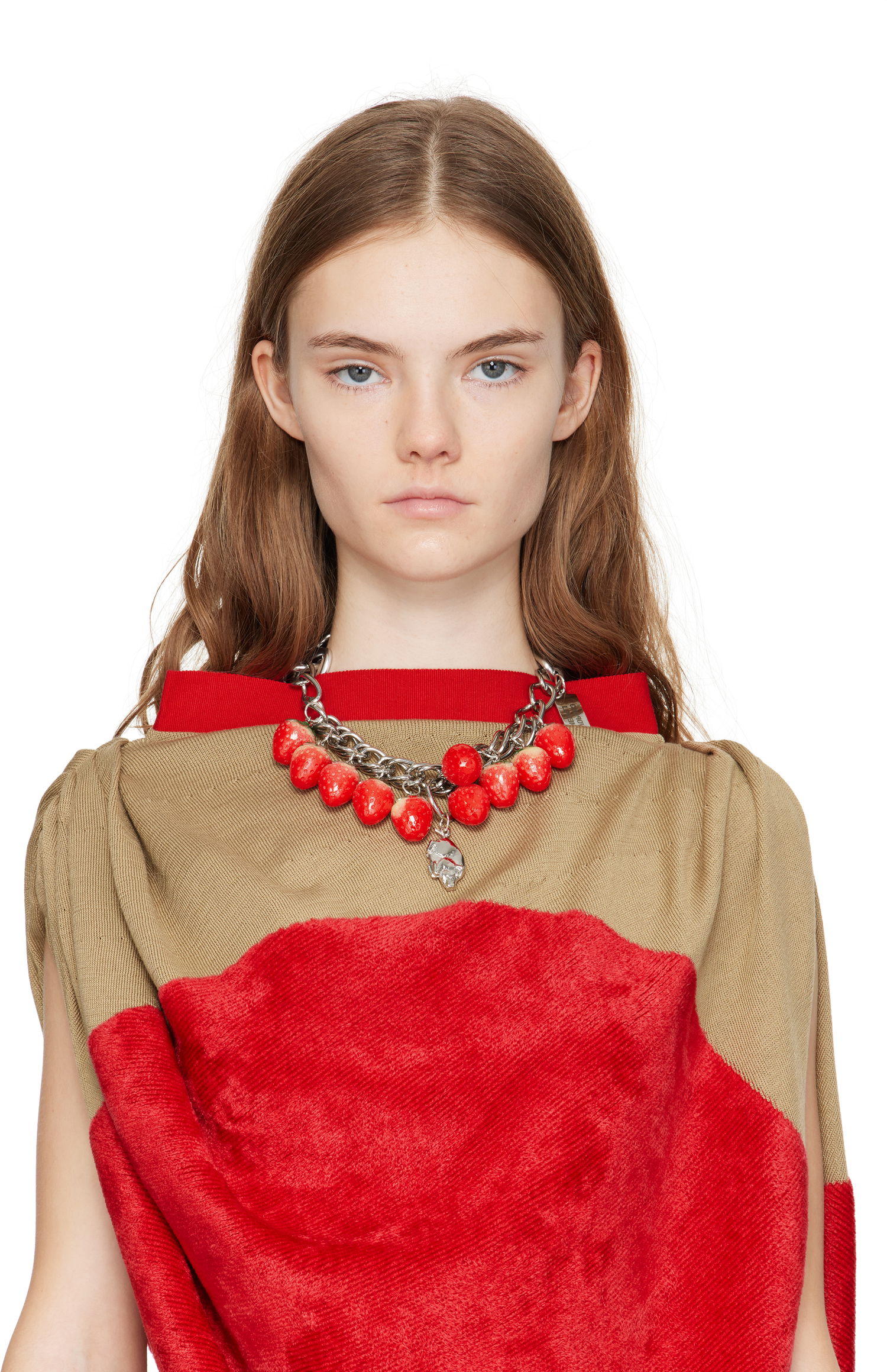 Náhrdelník Chopova Lowena Chopova Lowena Strawberry Piggy Chain Necklace Červená | 6598, 1