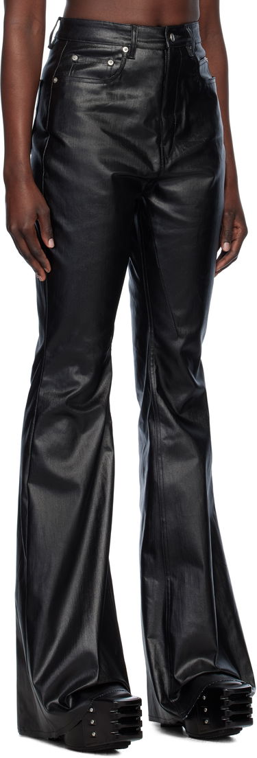 Džínsy Rick Owens Rick Owens Hollywood Bolan Bootcut Coated Jeans Čierna | RP01E7329 SCT, 1