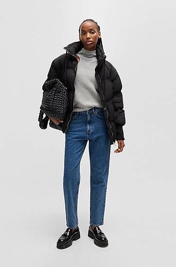 Prešívaná bunda BOSS Water-Repellent Puffer Jacket Čierna | 50521363, 1
