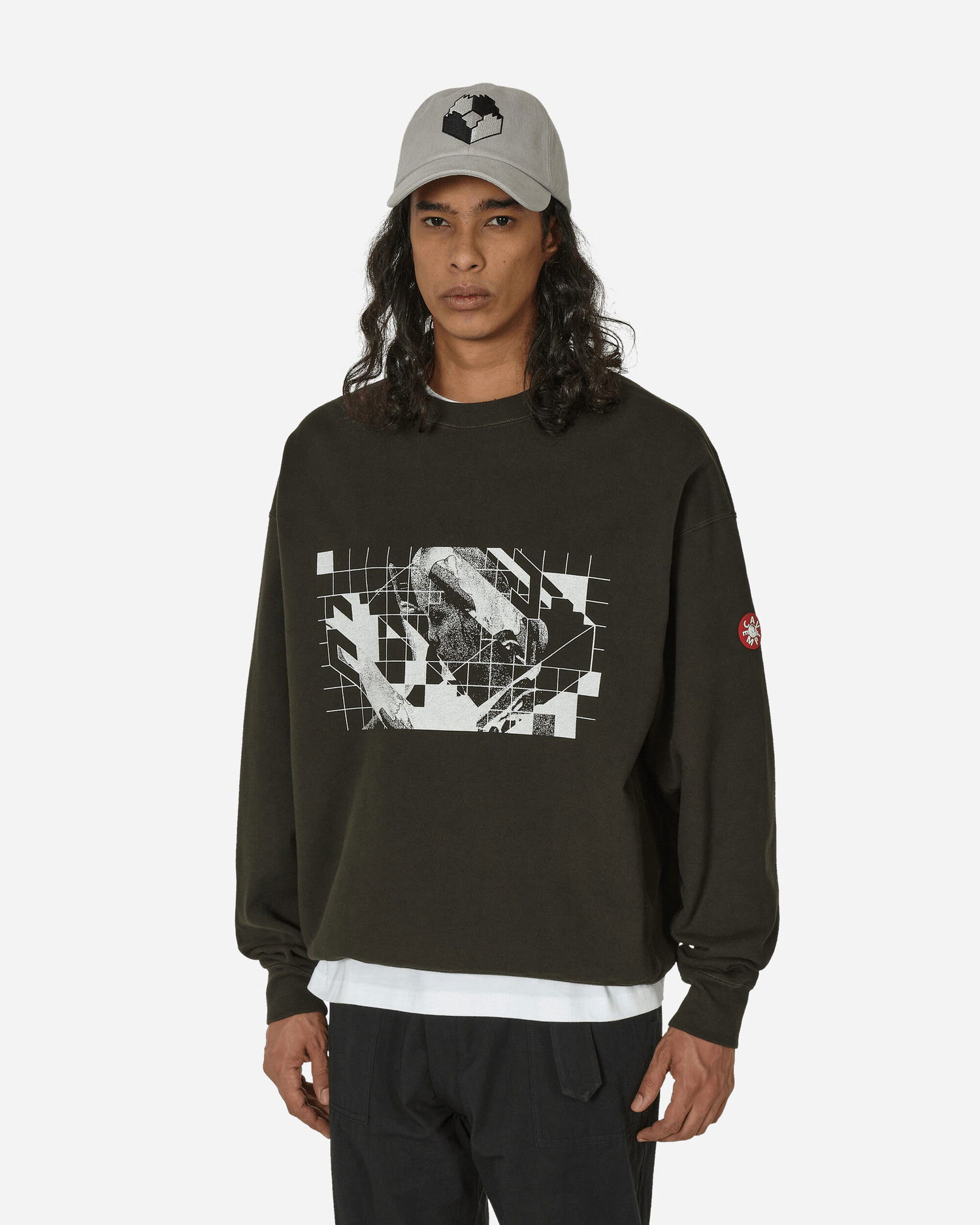 Mikina Cav Empt Washed Dimensions Crewneck Sweatshirt Black Čierna | CES25CS08 BLK, 0