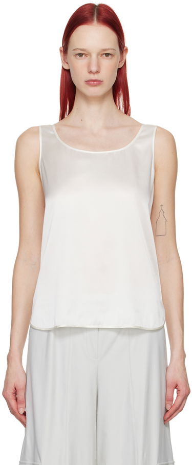 Tielko Max Mara Max Mara Leisure Pan Silk Tank Top Biela | 2416161038600, 0