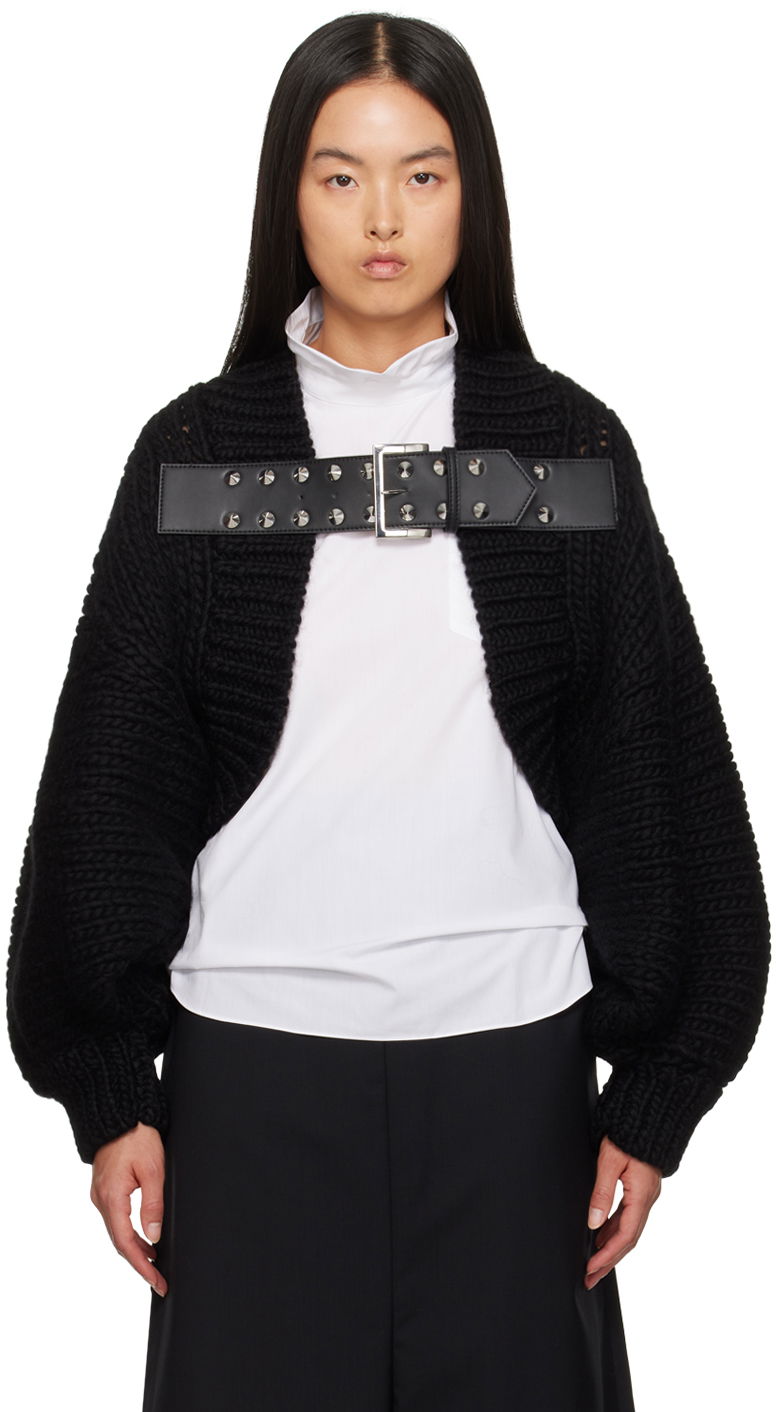 Sveter Junya Watanabe Wool Roving Hand Knitting Cardigan Čierna | JN-N019-051, 0