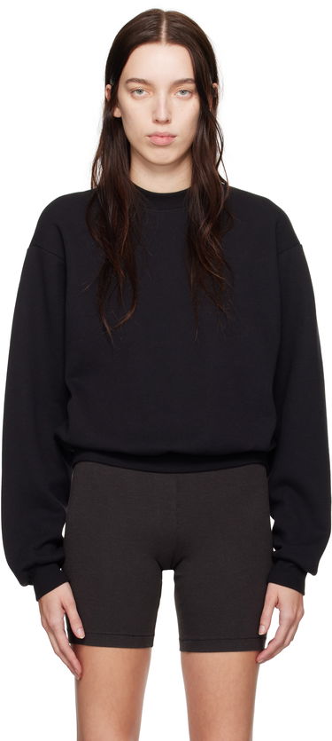 Mikina SKIMS Fleece Classic Crewneck Sweatshirt Čierna | TP-PLO-4474, 0