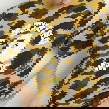 Tričko BAPE Bathing Ape 1st Camo College Tee, Size Large Žltá | 001CSL301010M-YEL, 5