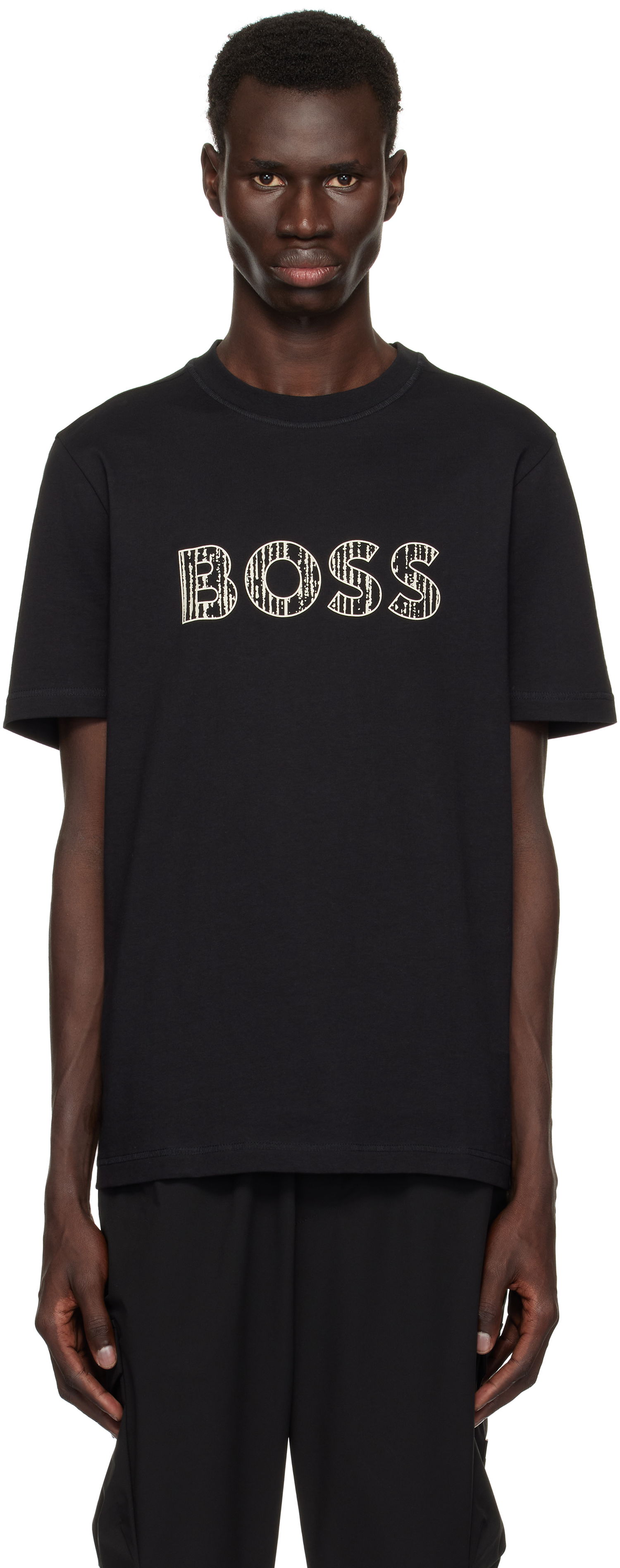 Tričko BOSS Printed Logo T-Shirt Čierna | 50534923, 0