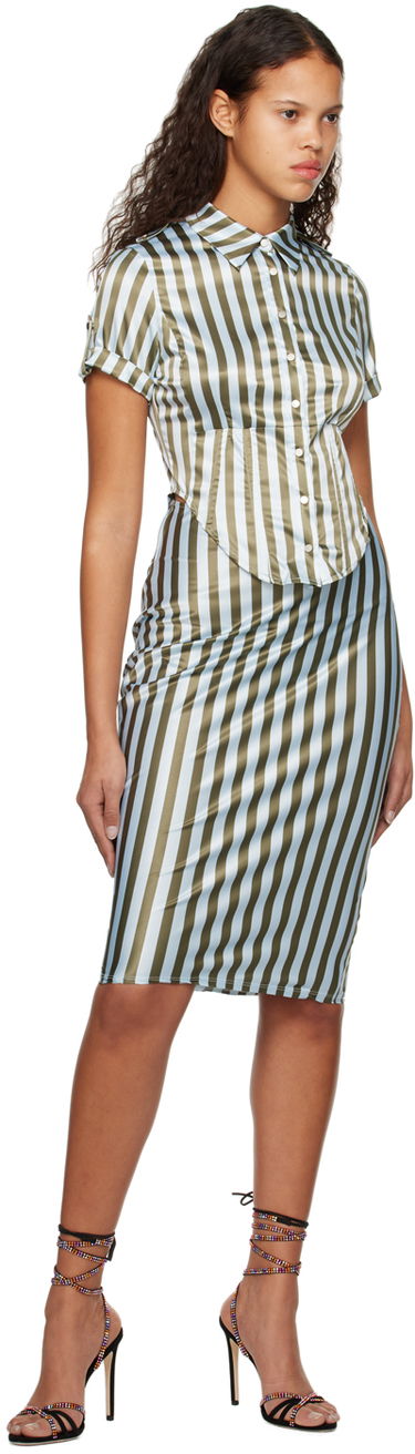 Košeľa Miaou Miaou Work Capsule Max Striped Shirt Modrá | 7072SS3DVG, 3