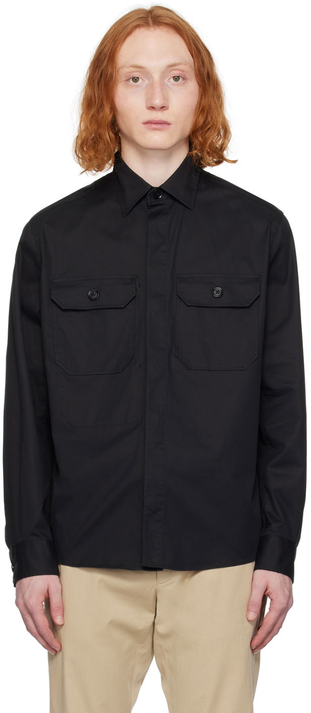 Košeľa ZEGNA Pocket Long Sleeve Shirt Čierna | UDV16A7-SOT8, 0