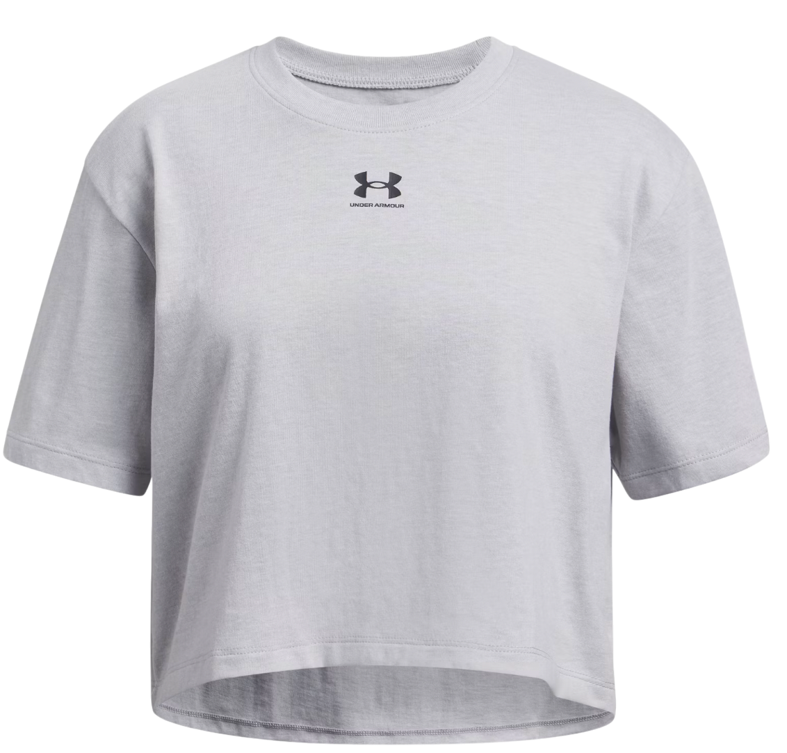 Crop Top Under Armour Under Armour Rival Short Sleeve T-Shirt Šedá | 1389755-011, 0
