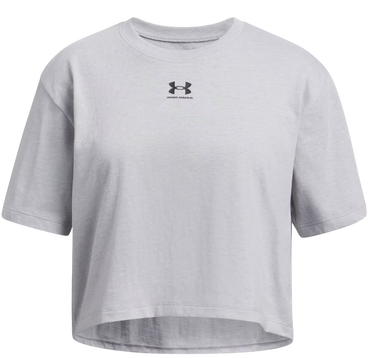 Crop Top Under Armour Under Armour Rival Short Sleeve T-Shirt Šedá | 1389755-011, 0