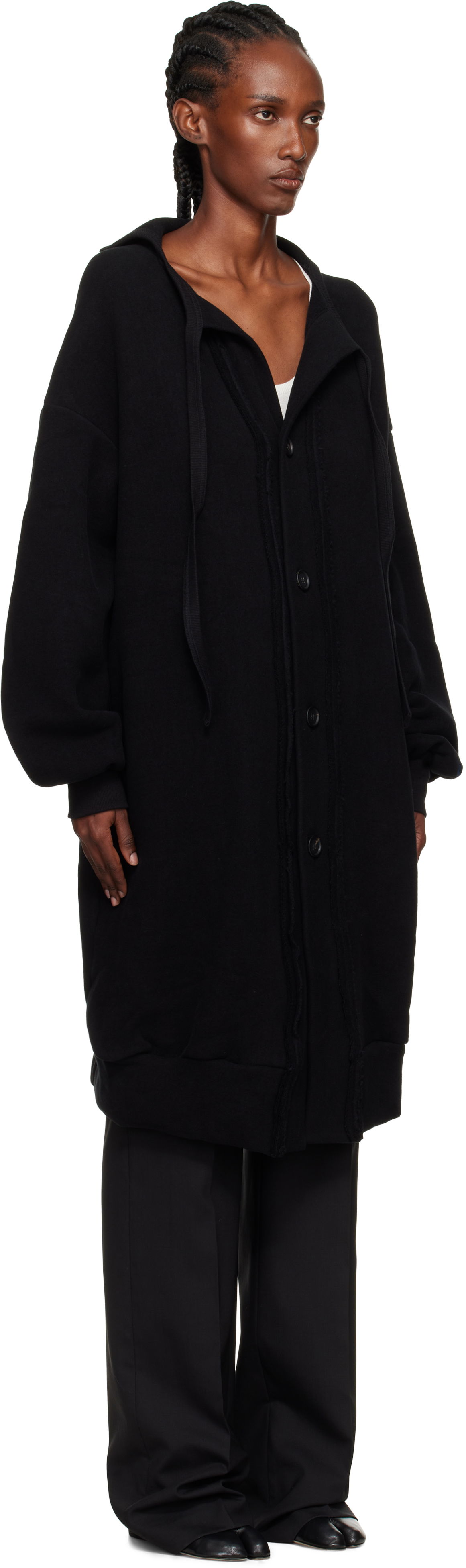 Bunda Yohji Yamamoto YOHJI YAMAMOTO Jersey Twill Button Cardigan Čierna | FM-T86-002, 1