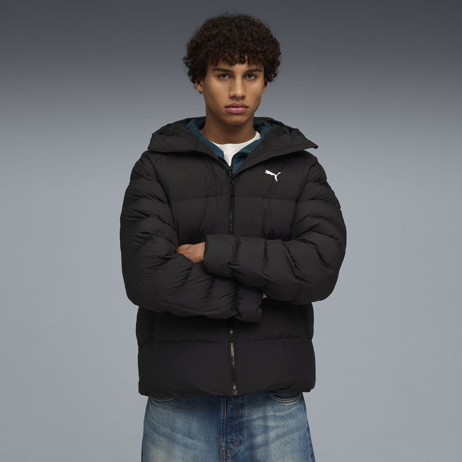 Prešívaná bunda Puma Hooded Puffer Jacket Čierna | 688367_01, 0