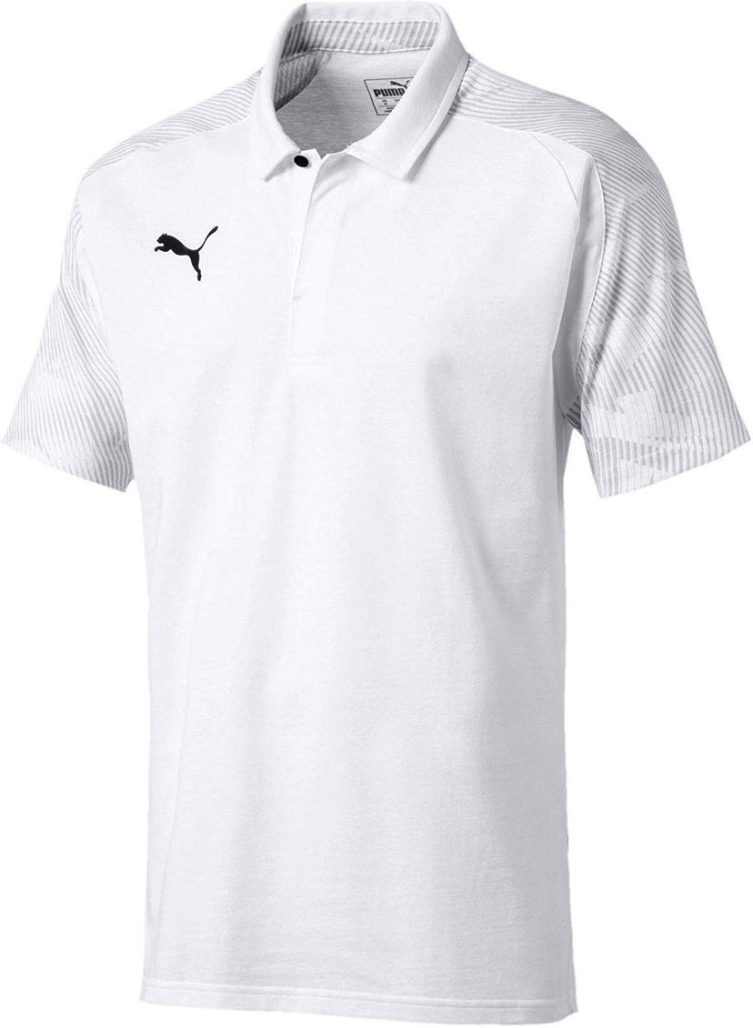 Polo tričko Puma CUP Sideline Striped Sleeve Polo Shirt Biela | 65604704