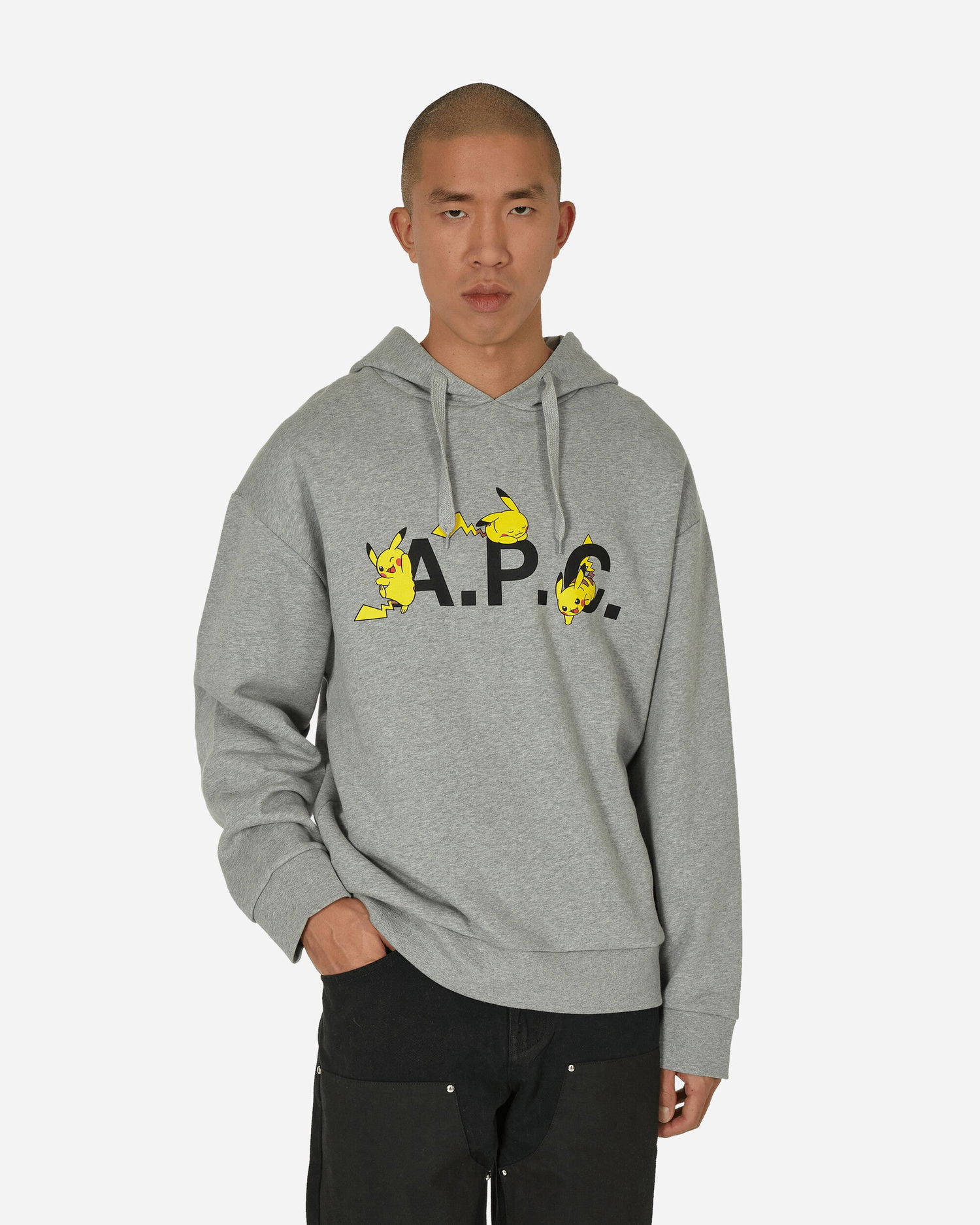 Mikina A.P.C. Pokémon Pikachu x Hoodie Šedá | COGVF-H27858 PLB, 1