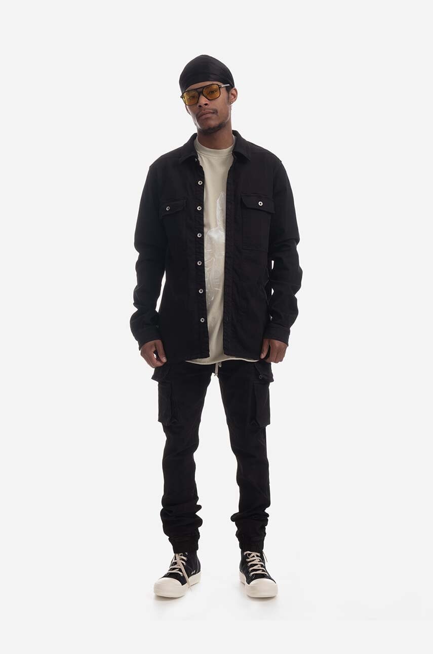 Bunda Rick Owens Rick Owens DRKSHDW Shirt Jacket Čierna | DU01C6755.SDO.BLACK, 0