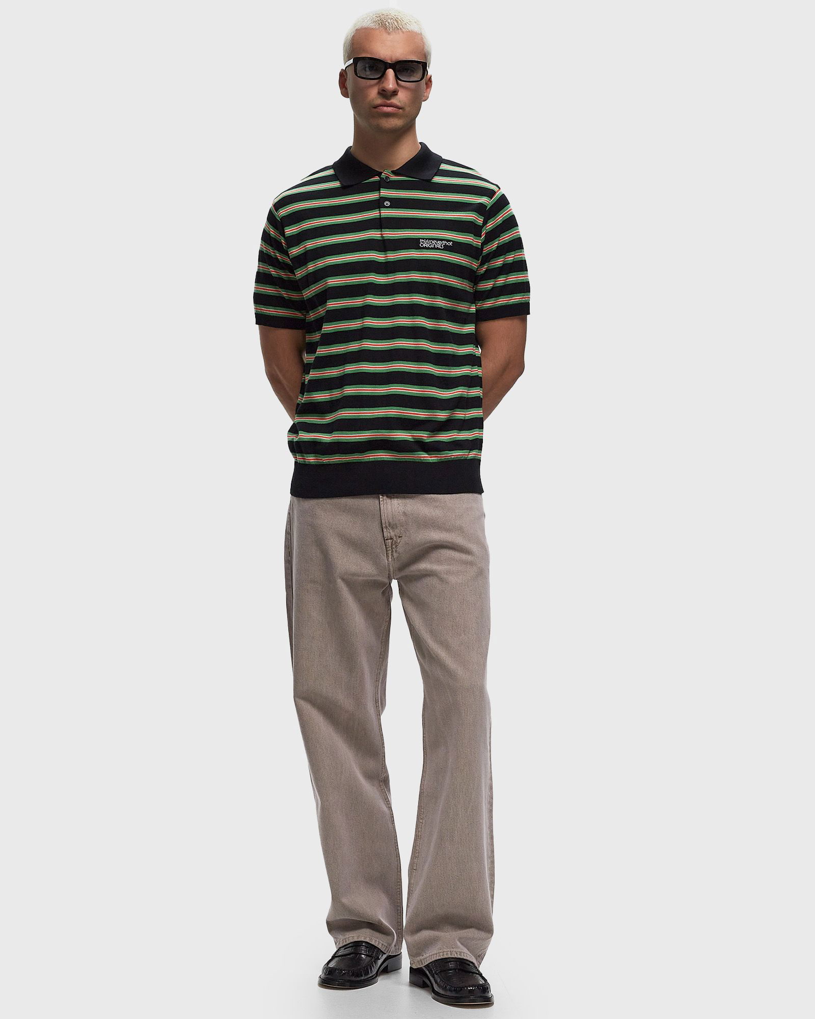 Striped Knit Polo