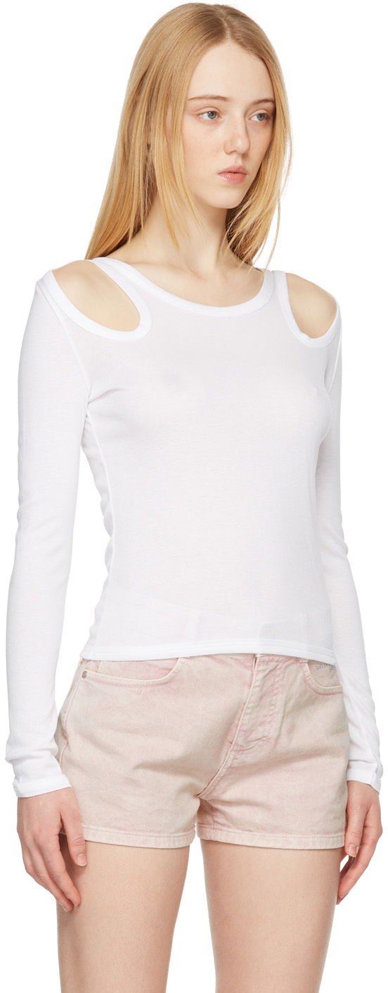 Cut-Out Long-Sleeve T-Shirt