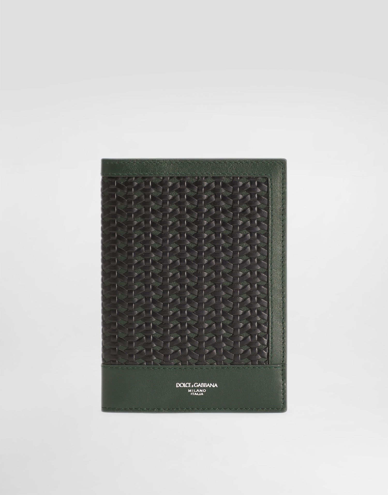 Peňaženka Dolce & Gabbana Dolce & Gabbana Woven Leather Passport Case Zelené | BP2215AN41989868, 0