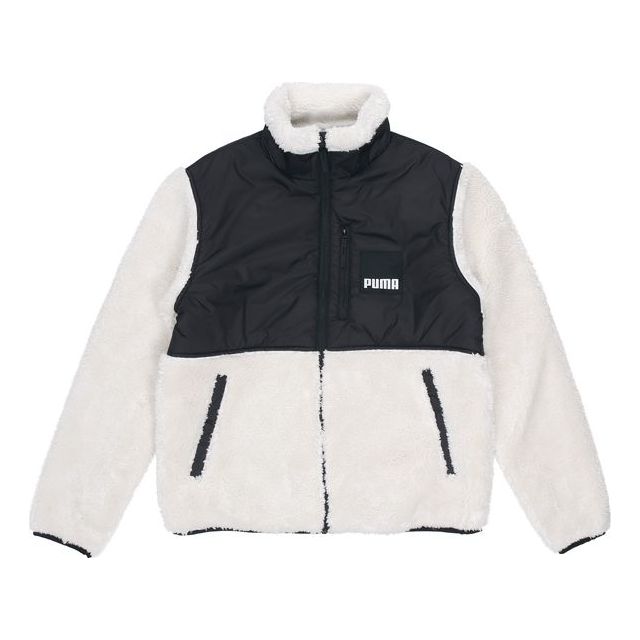 Bunda Puma Sherpa Stand Collar Logo Jacket Biela | 846325-73, 0