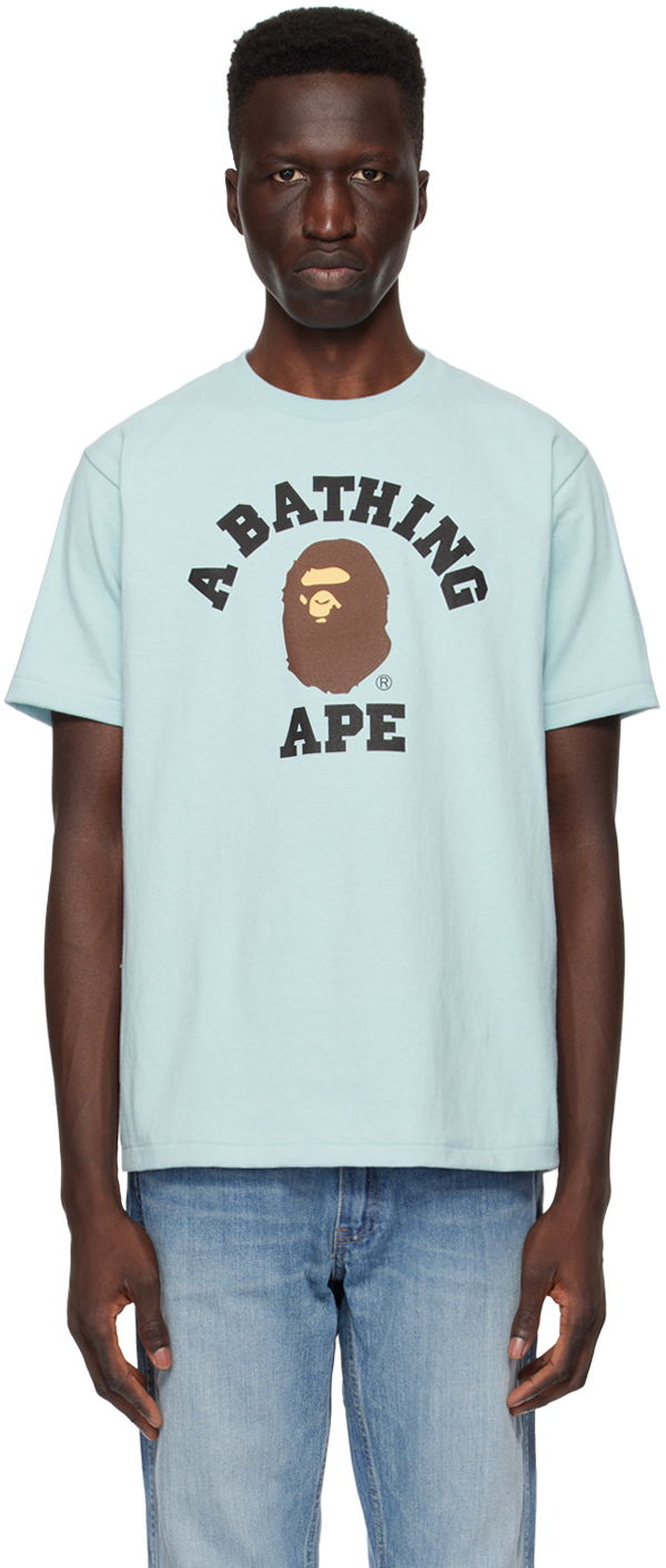 Tričko BAPE College T-Shirt Modrá | 001TEK301001M, 0