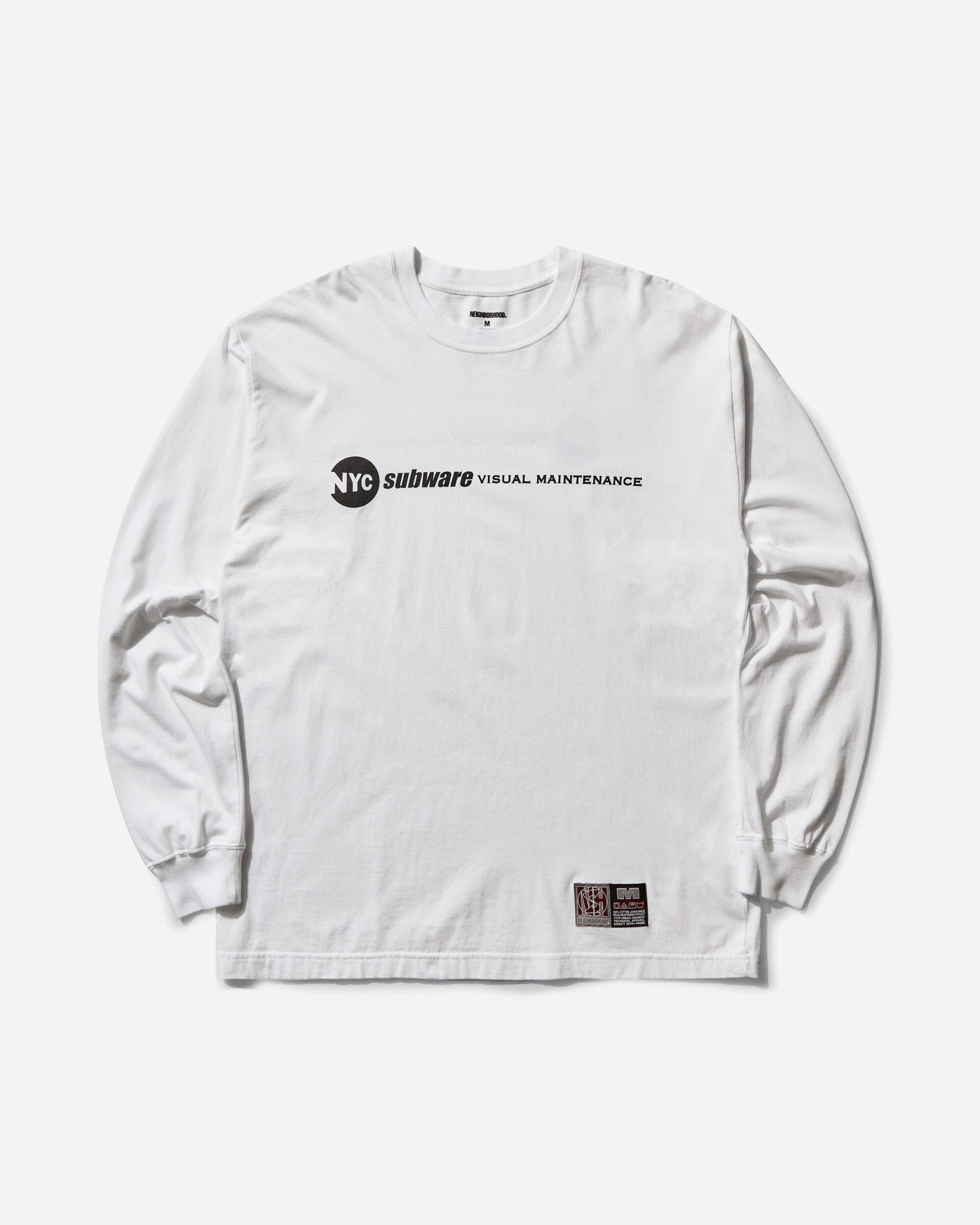 Tričko Neighborhood Subware LS-3 Longsleeve T-Shirt Biela | 242PC49N-LT03 WH, 1