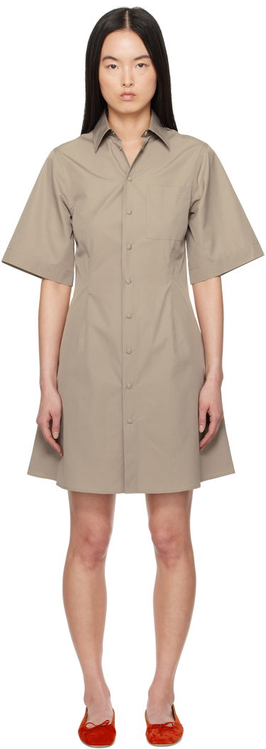 Šaty AMI AMI Paris Short Sleeve Shirt Minidress Béžová | FDR162.CO0076, 0