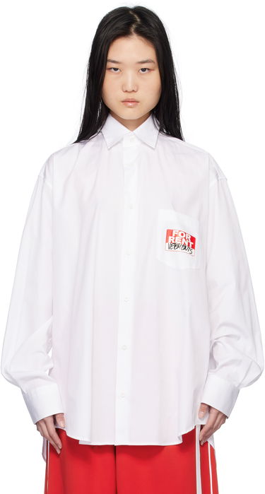Košeľa VETEMENTS Vetements 'For Rent' Classic Shirt Biela | UA66SH450W, 0