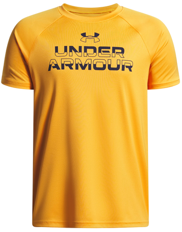 Tričko Under Armour Short Sleeve Tech Split Wordmark T-Shirt Žltá | 1383010-793, 0