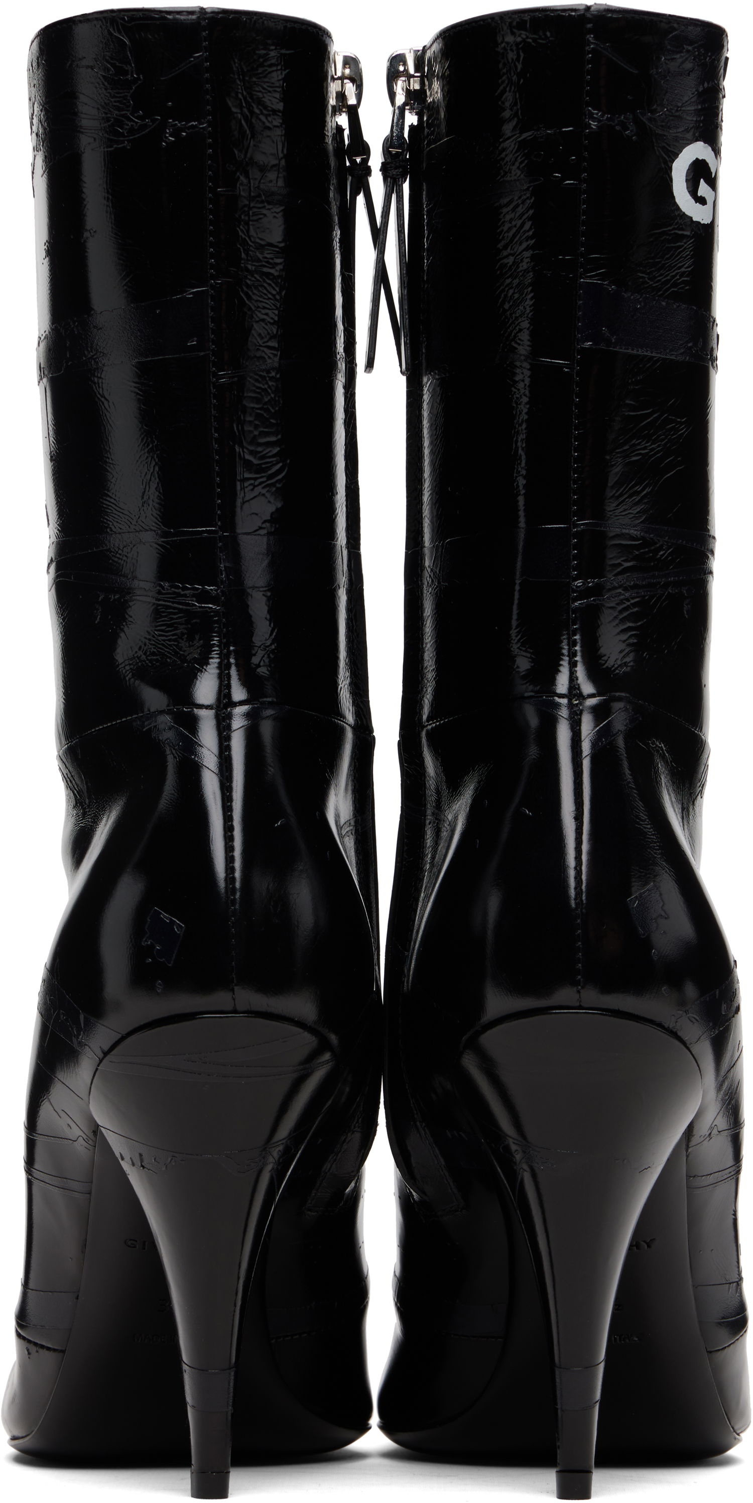 Tenisky a topánky Givenchy Givenchy Sliced Square 'GIVENCHY' Tape Boots Čierna | BE605FE2FQ001, 1
