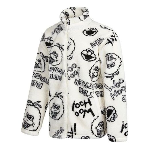 Mikina adidas Originals SESAME STREET Polar Fleece Jacket Biela | HD7298, 0