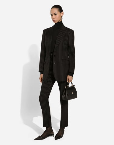 Nohavice Dolce & Gabbana Pinstripe Wool Pants Rôznofarebný | FTAM2TFR21XS8052, 1