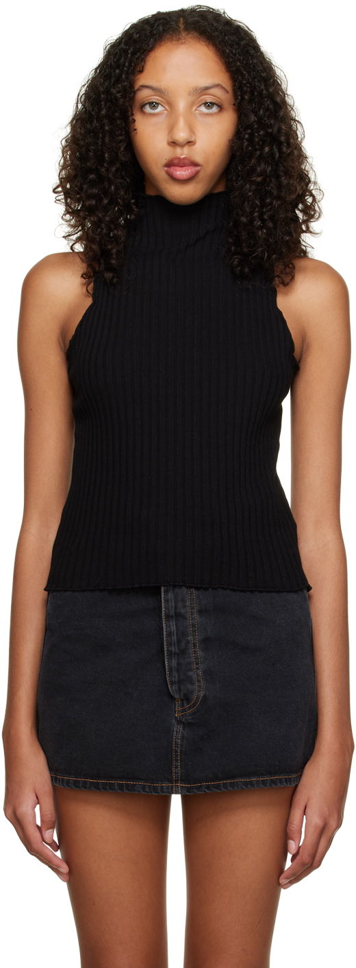 Slim Fit Ribbed Turtleneck Top