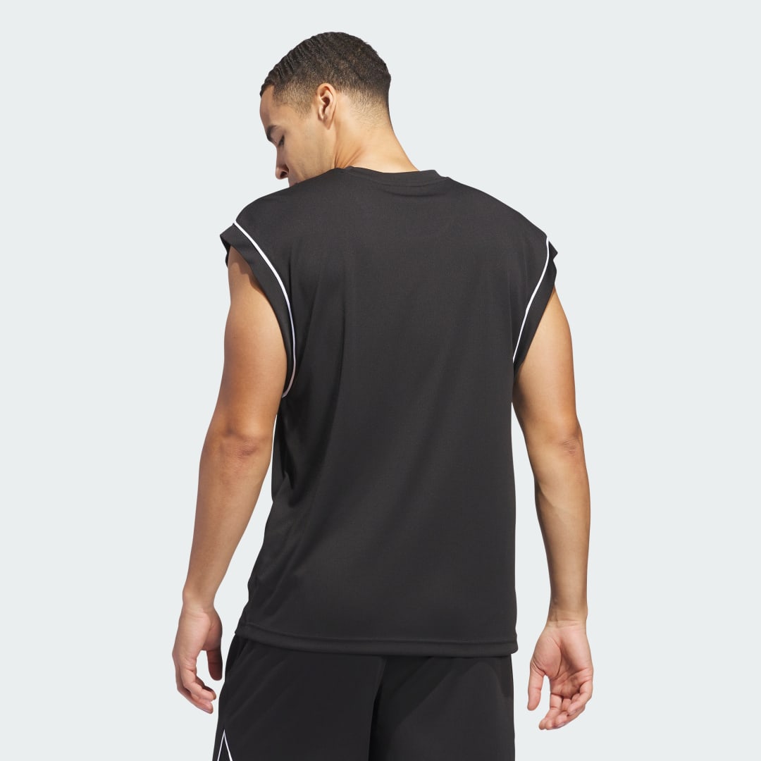 Tielko adidas Performance Sleeveless Basketball Tank Top Čierna | JN4722, 1