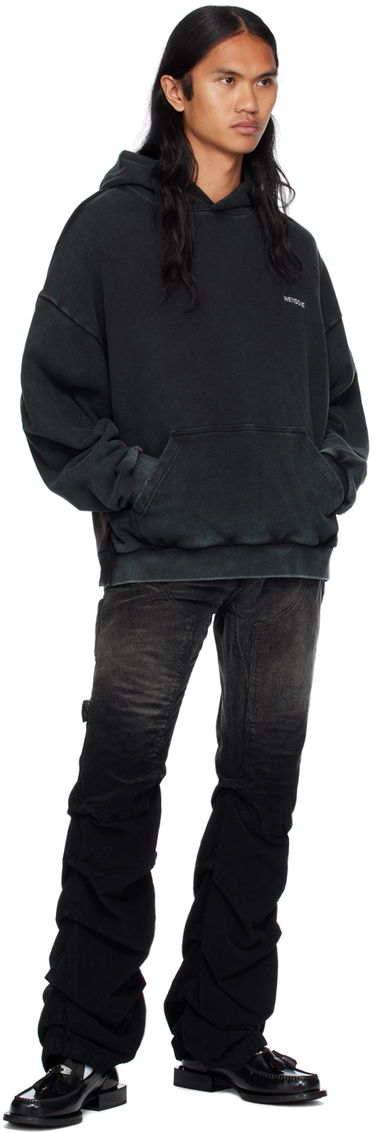 Mikina We11done Raw Edge Hoodie by Čierna | WD-TH2-24-809-U-BK, 3