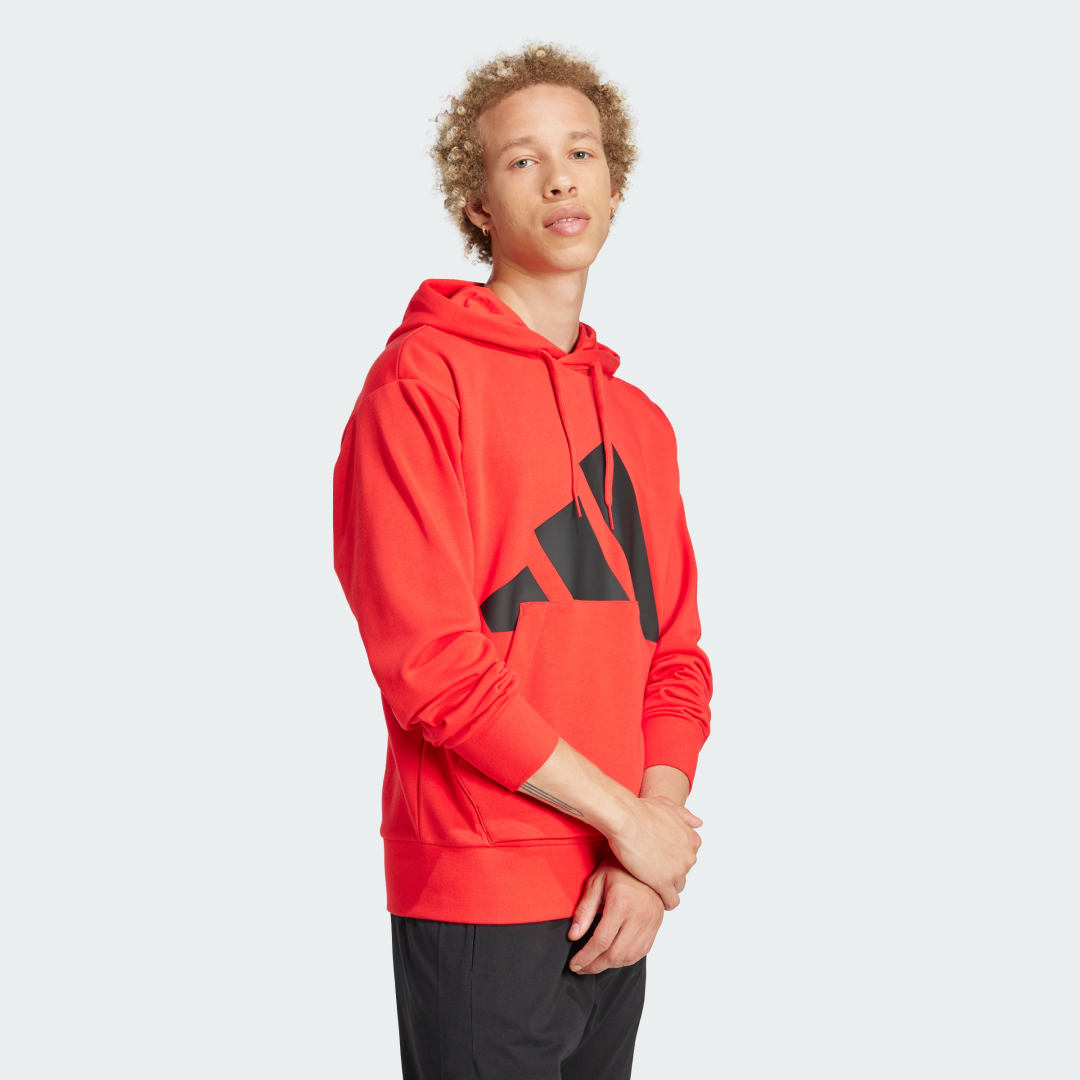 Mikina adidas Performance Essentials Big Logo French Terry Hoodie Červená | JE8894, 1