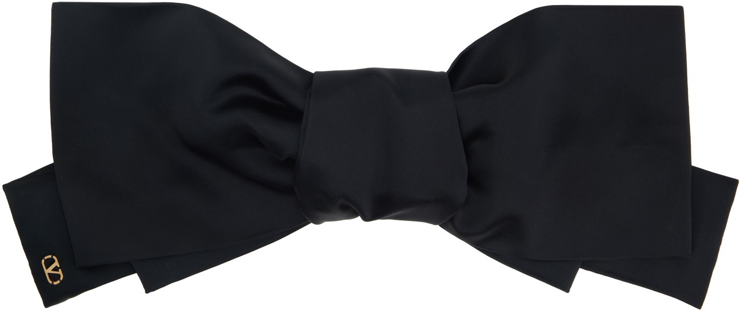 Spona Valentino Valentino Garavani VLogo Signature Satin Bow Hair Clip Čierna | 6W0HT00CEUF, 0