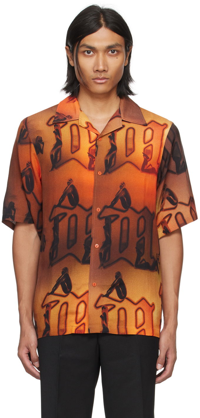Košeľa MISBHV Big M Sunset Shirt Oranžová | 240M174, 0