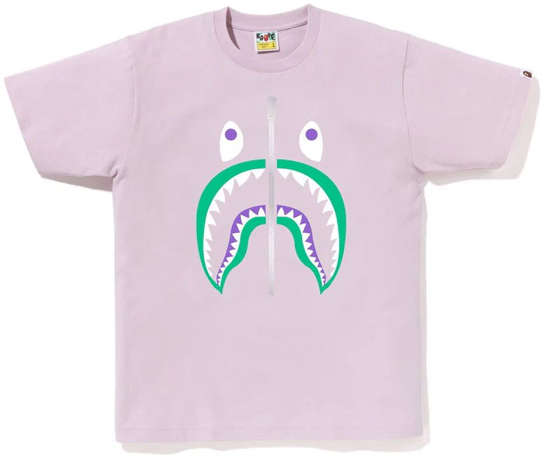 Tričko BAPE Bape Colors Shark Tee Fialová | 001TEJ301018M-PUR, 0