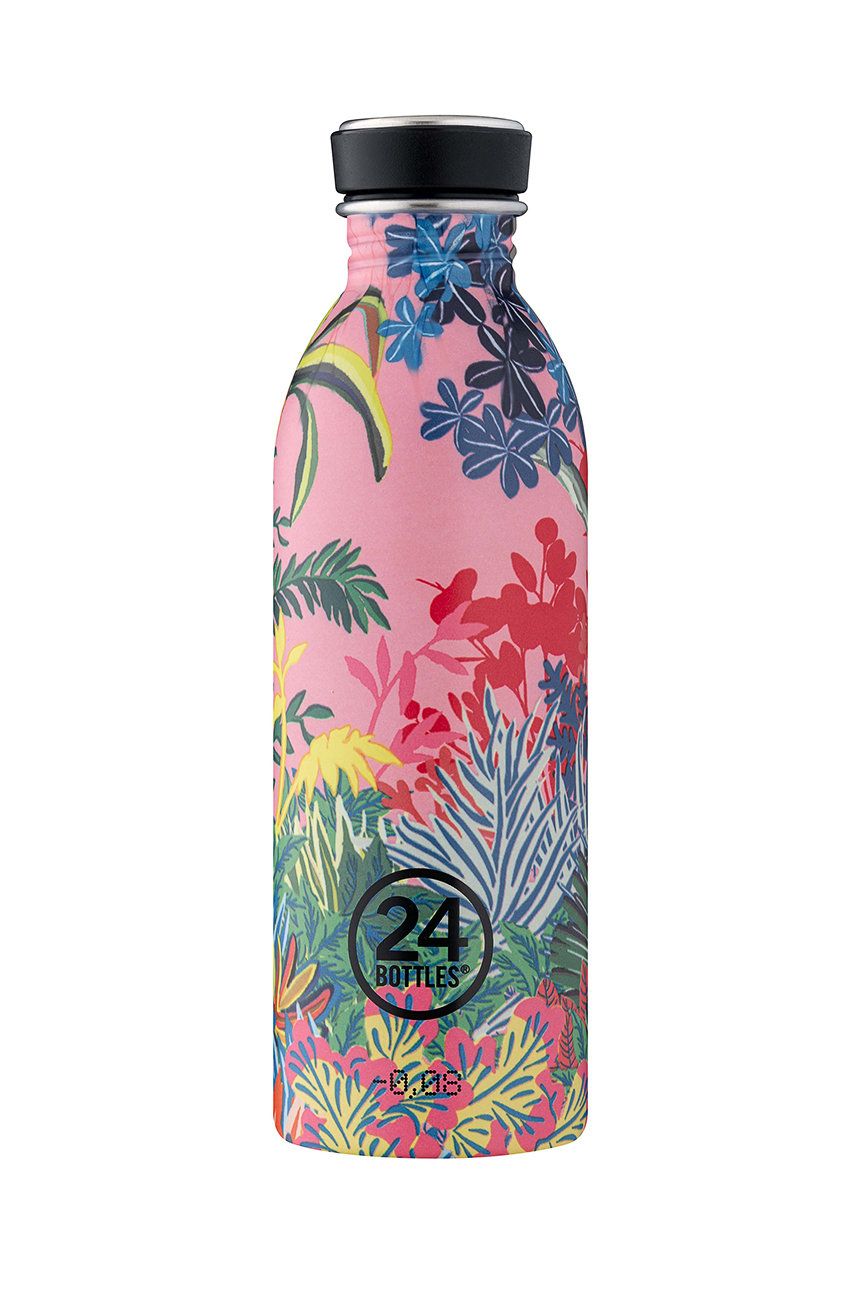 Fľaše 24Bottles Floral Water Bottle 0.5 l Rôznofarebný | Urban.050.PinkParadise, 0