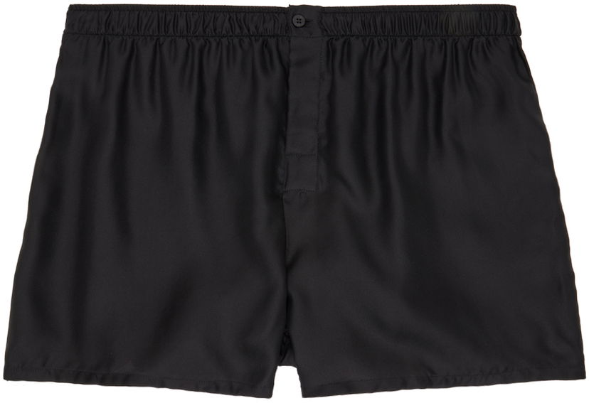 Boxerky ZEGNA Black Silk Boxers Čierna | N3LE71760