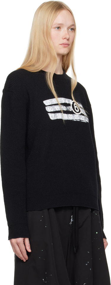Sveter Maison Margiela MM6 Maison Margiela Numeric Knit Sweater Čierna | SH2HL0022 M13124, 1