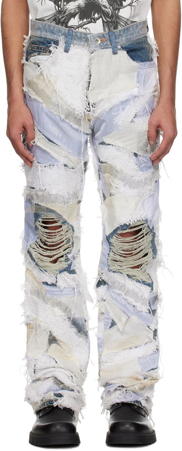 Džínsy Who Decides War Who Decides War Beach Sand Patchwork Jeans Modrá | 1120660001SS25, 0