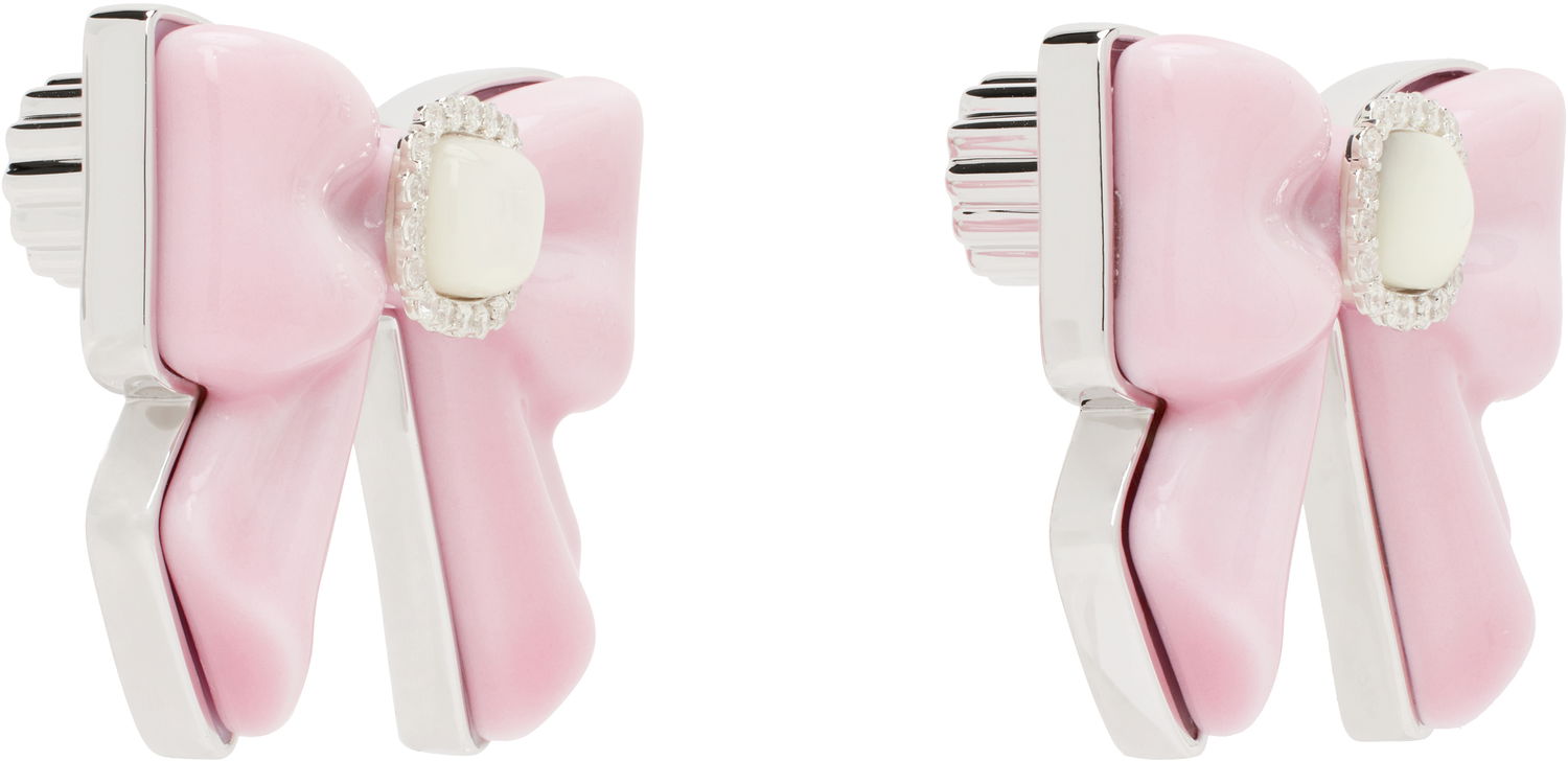 Náušnice SHUSHU/TONG YVMIN Edition Bowknot Nacre Earrings Ružová | 25622PNK00DN2, 1