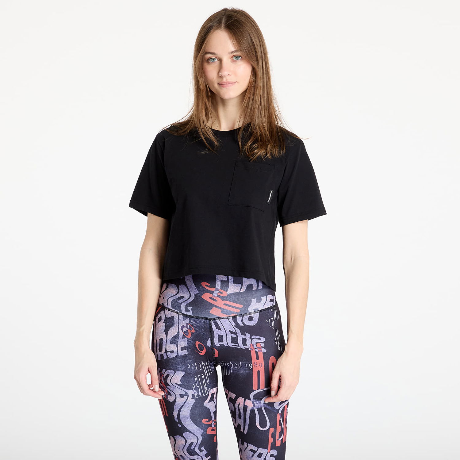 Crop Top Horsefeathers Horsefeathers Cerisa Cropped T-Shirt Čierna | SW938B, 0